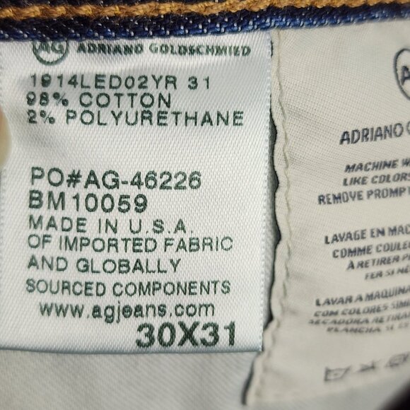 AG Adriano Goldschmied Jeans Mens 30x31 Blue B-Type III Easy Denim USA - Picture 10 of 10